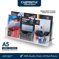 Gambar Carpentia | Tempat Brosur Akrilik 2 Tingkat uk. A5 - Tipe E3 - 2 Susun [Acrylic Display Holder, Kantong Flyer, Standing] dari Carpentia Indonesia Kota Tangerang Selatan 1 Tokopedia