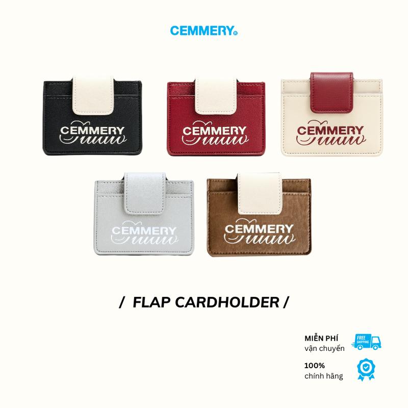 Ví Mini CEMMERY Local Brand Flap Cardholder Ví Da PVC Cao Cấp 4 Ngăn 5 Màu