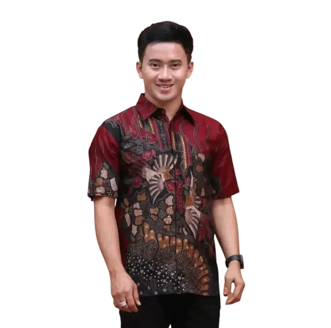 Kemeja Batik Lengan Pendek Elegan - Motif Kekinian - Bahan Katun Halus - Cocok untuk Kegiatan Formal dan Non Formal - Baju