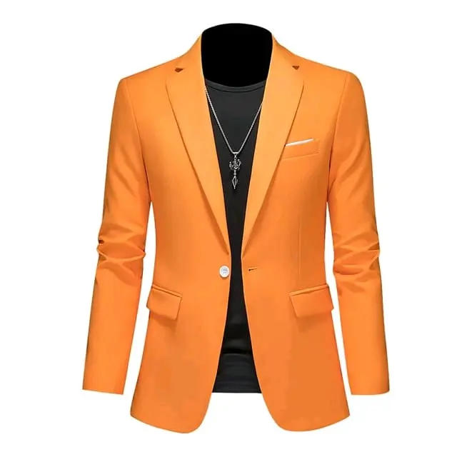 jas blazer nikahan jas kerja jas kantoran jas wedding blazer formal Slimfit Pria Casual Kancing satu 5