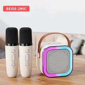 Mini Karaoke Speaker Bluetooth Bass K1 Microphone Premium Set Lengkap