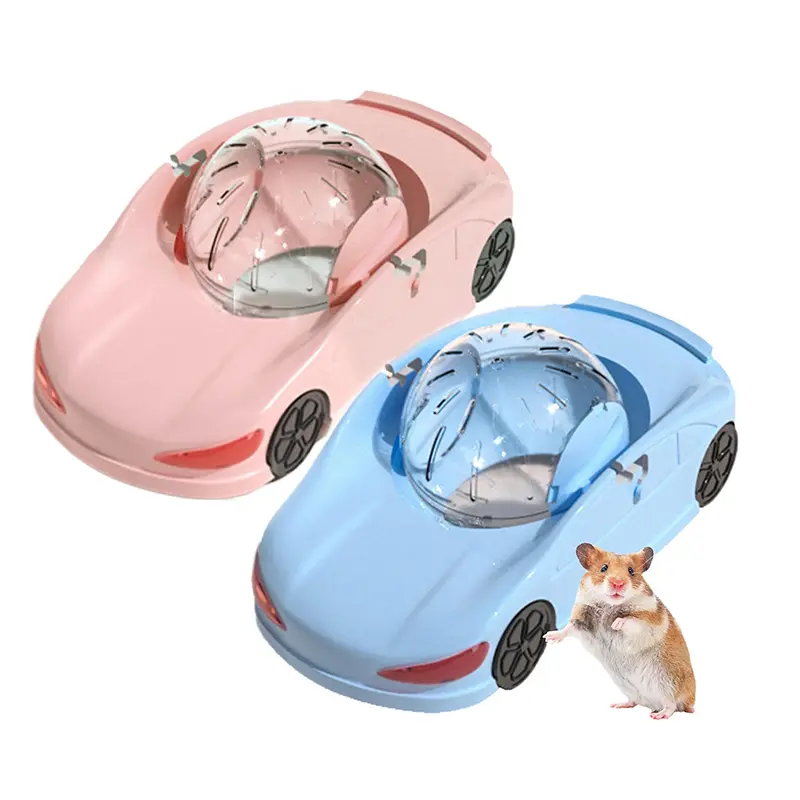 Hamster Racing Car Hamster Sport Ball Small Pet Toy Car Pets Walking Tool Silent Fitness Wheel Toy Vehicle For Small Pets