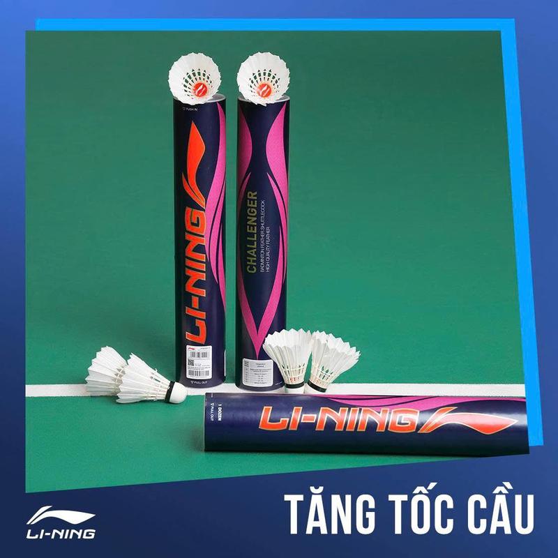   Mã mới 2025-Tốc độ 76 & 77  Hộp 12 Quả Cầu Lông Li-Ning Challenger Chính Hãng P-AYQV023 
