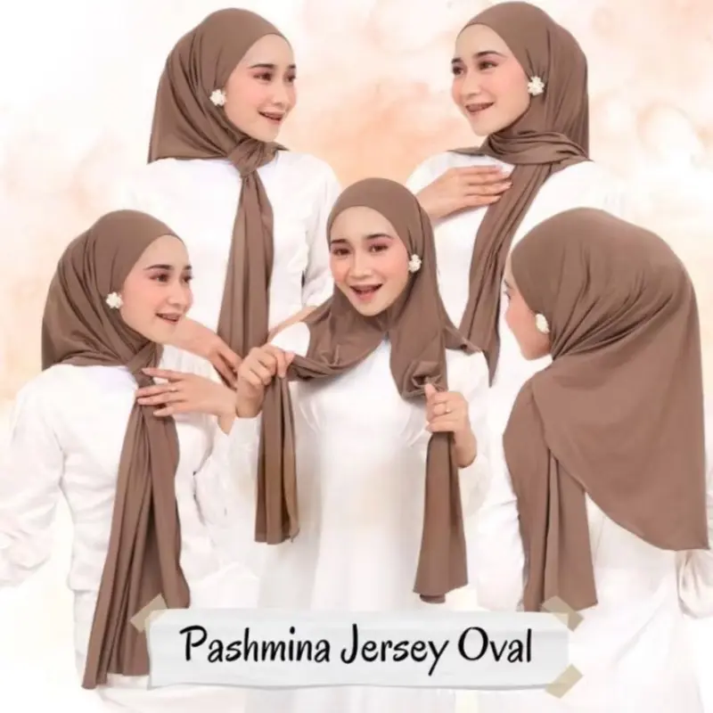 PASHMINA INSTAN OVAL JERSEY SUPER PREMIUM BY DHEMODE HIJAB 0