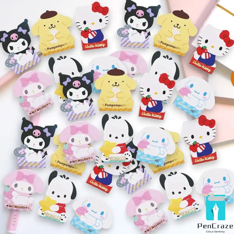 Sanrios notepad student pad notes 84pcs in 6 characters kawaii memo note