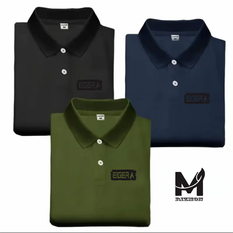 Beli 1 Dapat 3 Pcs ( PROMO COD ) Kaos Keren Polo I ger I Sp I III Black Pria Distro -Shirt Distro I Polo Dewasa Premium 7