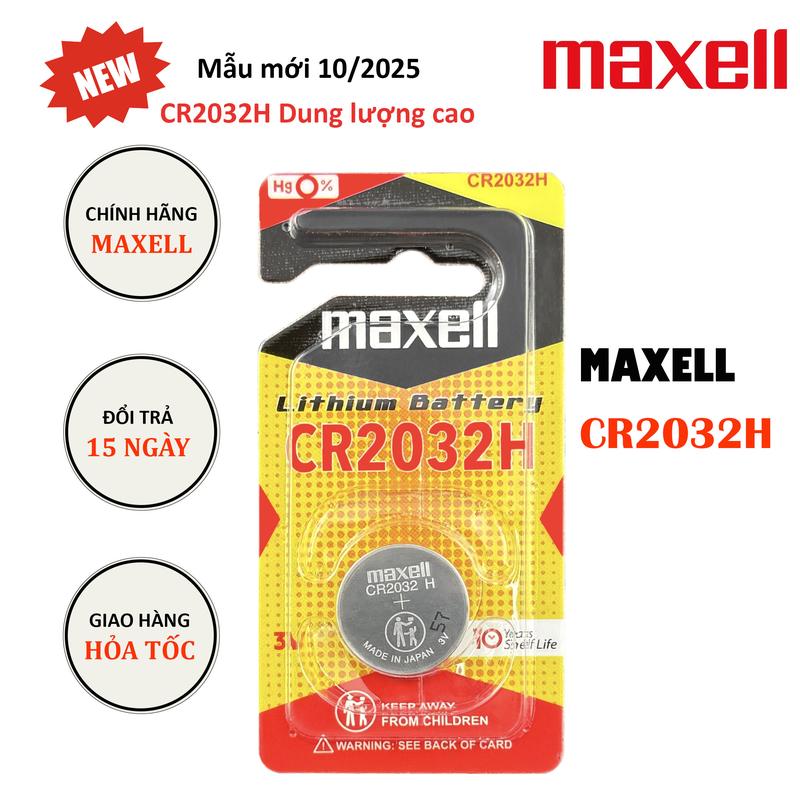 Pin chính hãng Maxell CR2032 Lithium 3V - Made In Japan vỉ 1 viên cao cấp