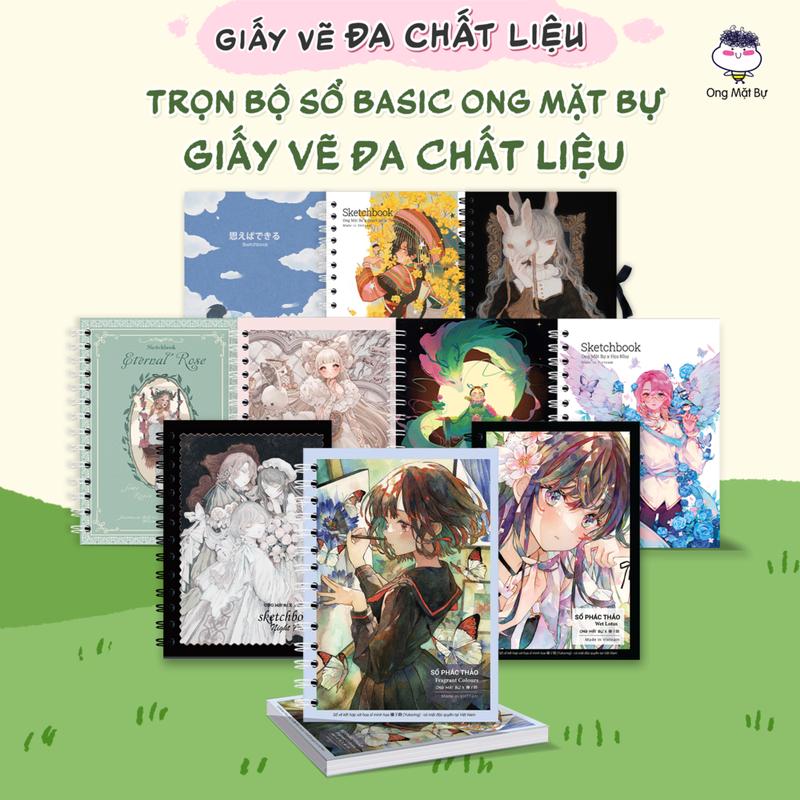Sổ Vẽ Đa Chất Liệu Ong Mặt Bự - Sketchbook Không Kèm Tài Liệu Vẽ
