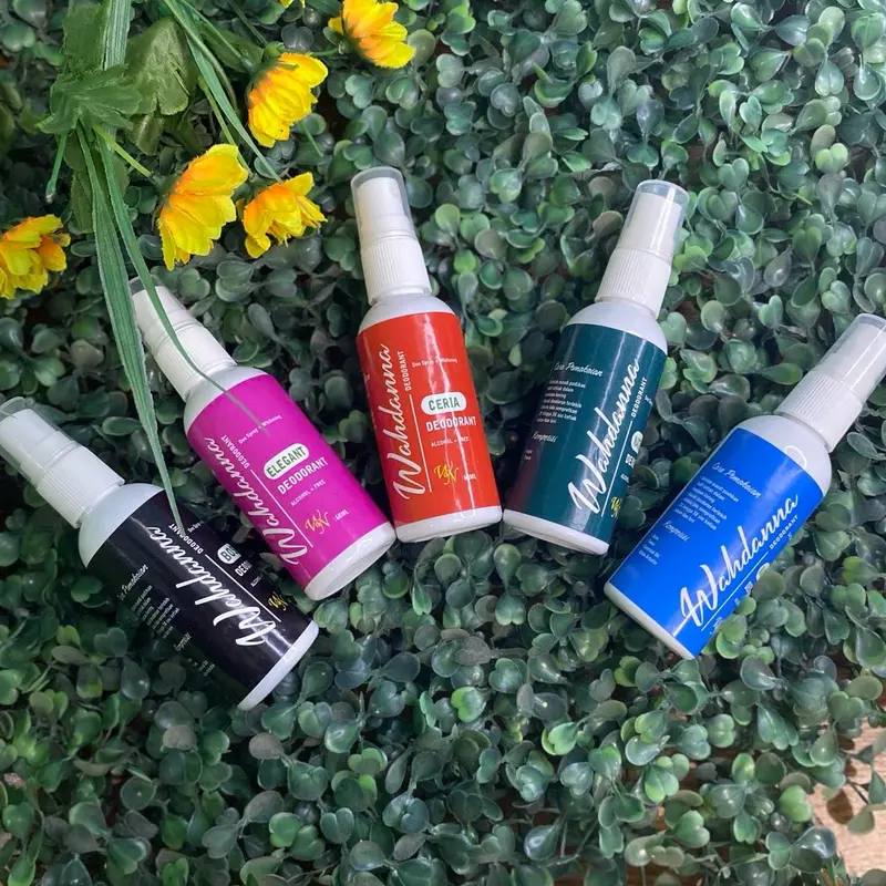promo. Deodorany spray WAHDANNA 4 pcs varian, ( boss, maskulin, elegan dan ceria ) deodorant spray 0