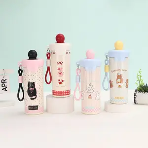 Tumbler Botol Air Bottle Stainless Steel 600ml / Botol Minum Anak Sedotan Cute Termos Air