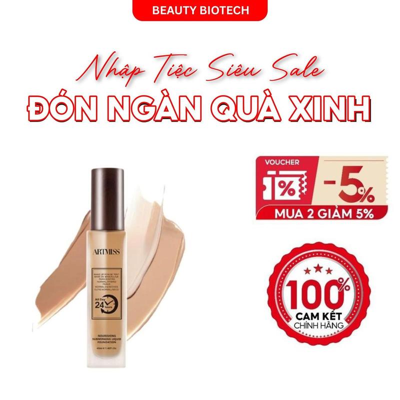 Kem nền ARTMISS mỏng nhẹ, lâu trôi, giữ nền kéo dài 24 giờ 40ml Cosmetic Mỹ Phẩm