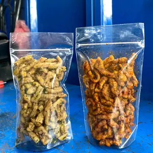 bundling buy 1 get 1 keripik usus crispy original dan pedas daun jeruk  Snack Cemilan  Crispy