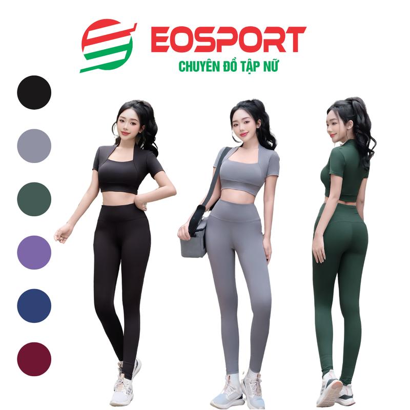 Đồ Tập Gym Nữ, Bộ Tập Gym Yoga Erobic Quần Dài Áo Có Tay Chất Đẹp Co Giãn 4 Chiều D01 Sport Tập Thể Dục Chạy Bộ