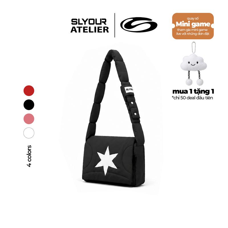[Tặng kèm charm] Túi STAR V2 - SLYOUR Bag Unisex Nam Nữ, Túi Đeo Chéo Trần Bông Thời Trang, Túi phao, Có Zip Tiện Lợi - 20x25cm