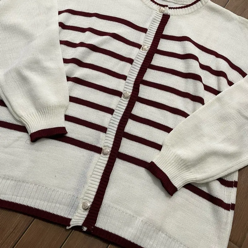 Jiyo Stripe Cardigan Oversize | Ld 120-130cm Basic Knitwear 8