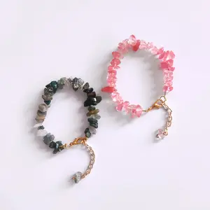 Coral Bracelet Chain Stone Gelang Batu Rantai Gold Bracelet Gemstone Bracelet Gelang Wanita Batu Alam