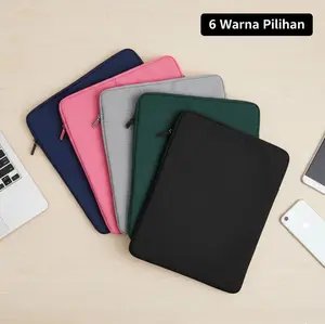 Tas Laptop 14 Inci Softcase MacBook Sleeve Kanvas Anti Air Debu Kekinian Termurah 14 Inci Waterproof Shockproof Busa Dalam