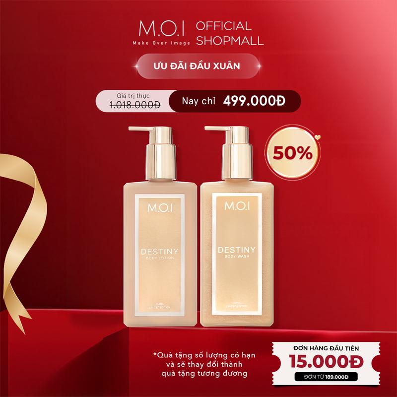 Bộ đôi Sữa tắm và Dưỡng thể hương nước hoa M.O.I Destiny