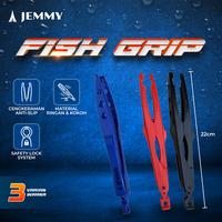 Gambar JEMMY Fish Grip Pancing 22cm Penjepit Ikan Anti Slip, Kuat & Tidak Licin + Safety Lock Hitam Biru Merah - Hitam dari JEMMY Indonesia Kota Administrasi Jakarta Barat 1 Tokopedia