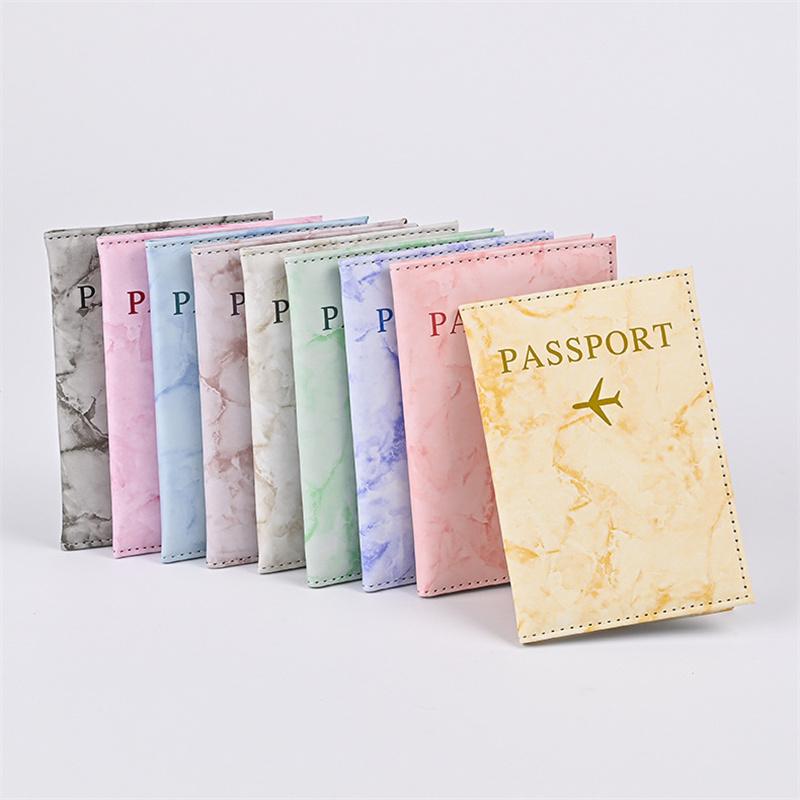 Product Introduction of Fashion Women Men Passport Cover Pu Leather Marble Style Travel ID Credit Card Passport Holder Packet Wallet Purse Bags Pouch 8