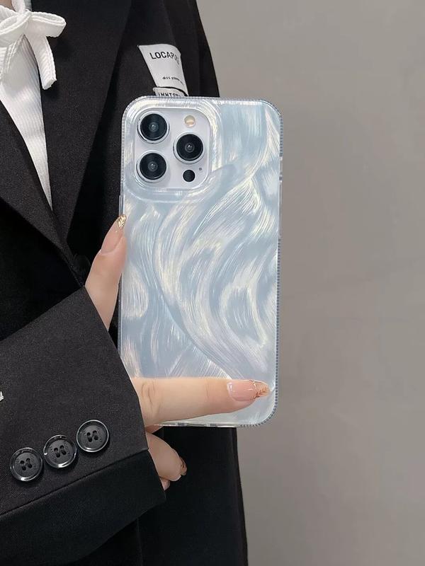 FYP CLARITY Swirl Hologram Case Silver Textured - Hardcase/ Casing Compatible For 1P SAM OP REAL 1 Cover 0