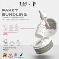 Gambar Paket Bundling THAI x Fluff - Body Scrub Rice Milk 200gr x Fluff Brigthening Face Elixir Serum dari thaicosmeticid Kab. Tangerang 1 Tokopedia