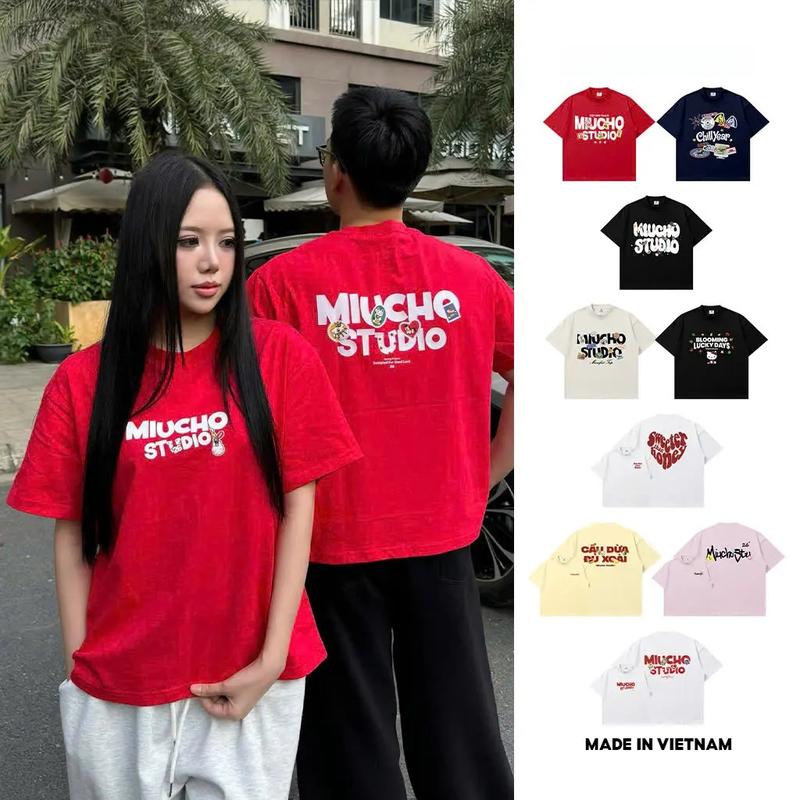 Áo Thun Unisex Cotton Mẫu Mới Năm 2026, Rộng Nhiệt Đới, Thoáng Thấm Hút Nhanh…