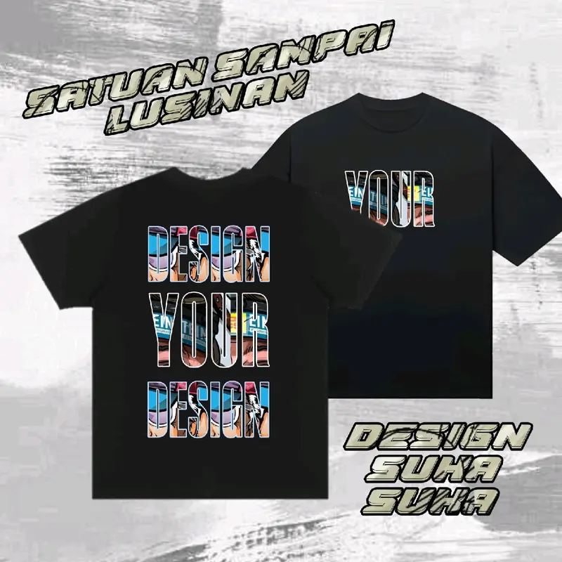 KAOS SABLON CUSTOM bahan cotton combed 30s sablon DTF Tshirt 4
