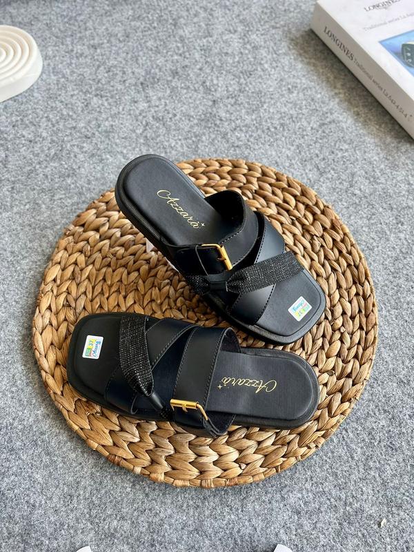 Sendal Selop Silang Sandal Wanita Platform Korea Style Kekinian 4