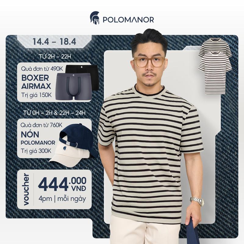 Áo thun nam cổ tròn cao cấp TSHIRT EDRIC, vải Cotton CVC xuất xịn, thoáng mát thanh lịch - POLOMANOR