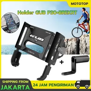 GUB P30 Original Phone Holder Hp SepedaMotor Alumunium Alloy Tempat Hp Motor Mobillistrik Dudukan Navigasi Mengendarai SepedaMotor/Dudukan Telepon Sepeda DudukanPenyangga