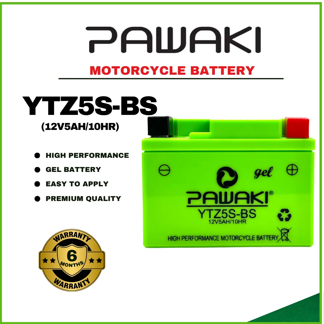 YTZ5S-BS (6 MONTS WARRANTY) PAWAKI BATTERY MOTOR GEL HIGH PERFORMANCE