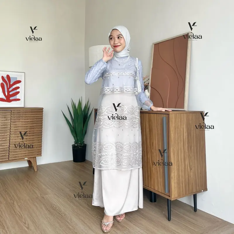 Jaara tunik | tunik brukat | lebaran kondangan ootd 4