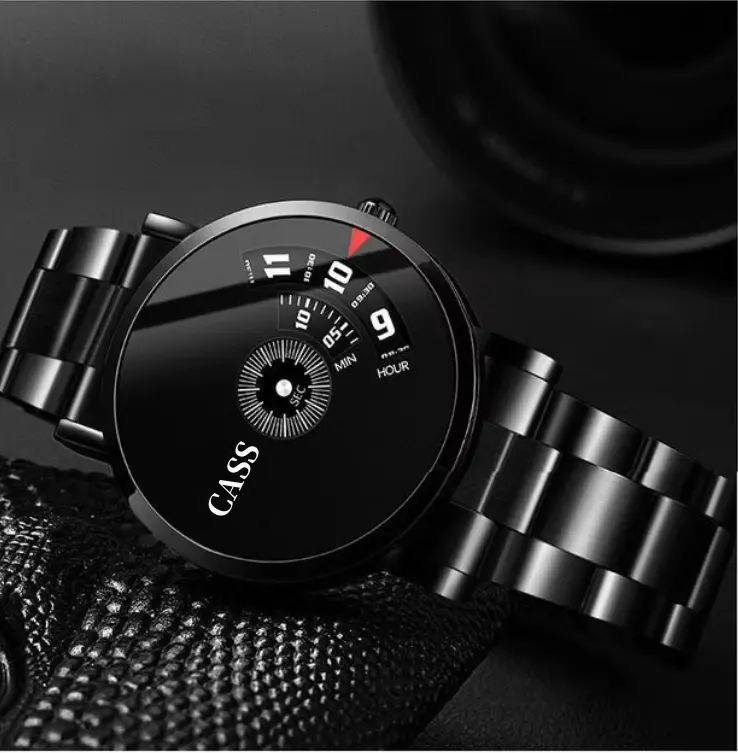 JAM TANGAN AUTOMATIC ORIGINAL JAM TANGAN KONSEP WORMHOLE POINTERLESS JAM TANGAN KUARSA SEDERHANA TRENDI PRIA NON-MEKANIS PELAJAR VERSI KOREA PRIA 2