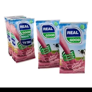 PACK Susu Real Good Bantal UHT 10 pcs x 50ml Realgood Susu Bantal Mini Strawberry Coklat Cheese Blackcurrant Anggur Orange Guava Chocolate Keju Jeruk Stoberi Susu Cair Siap Minum Praktis Cemilan Snack Anak Murah Halal