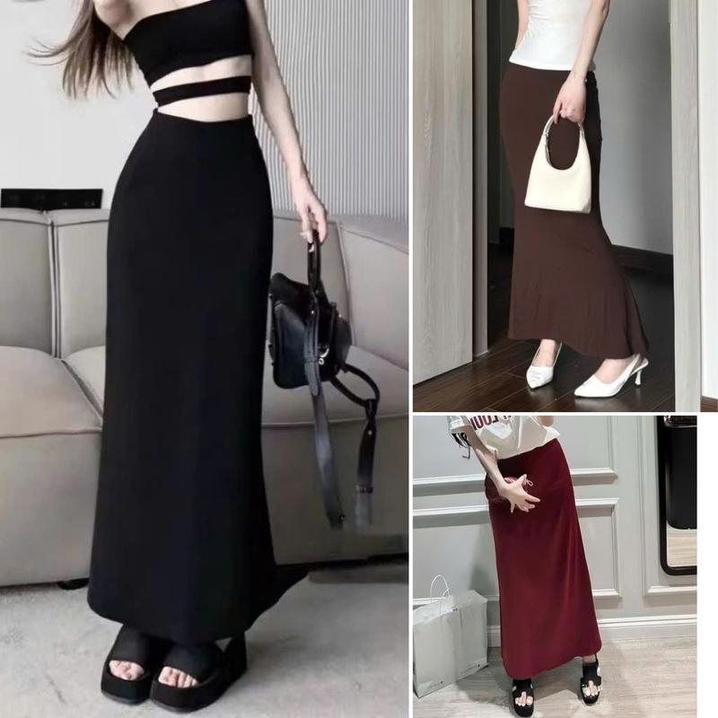 Chân váy dáng dài tôn dáng, chân váy ôm body chất liệu co dãn dễ phối đồ cho nữ - CHEP XINH
