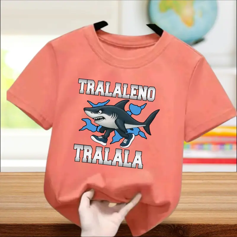 Kaos Distro Anak Motif Tralarelo Tralala Viral Tangan Pendek Atasan Fashion Anak Katun Soft 7