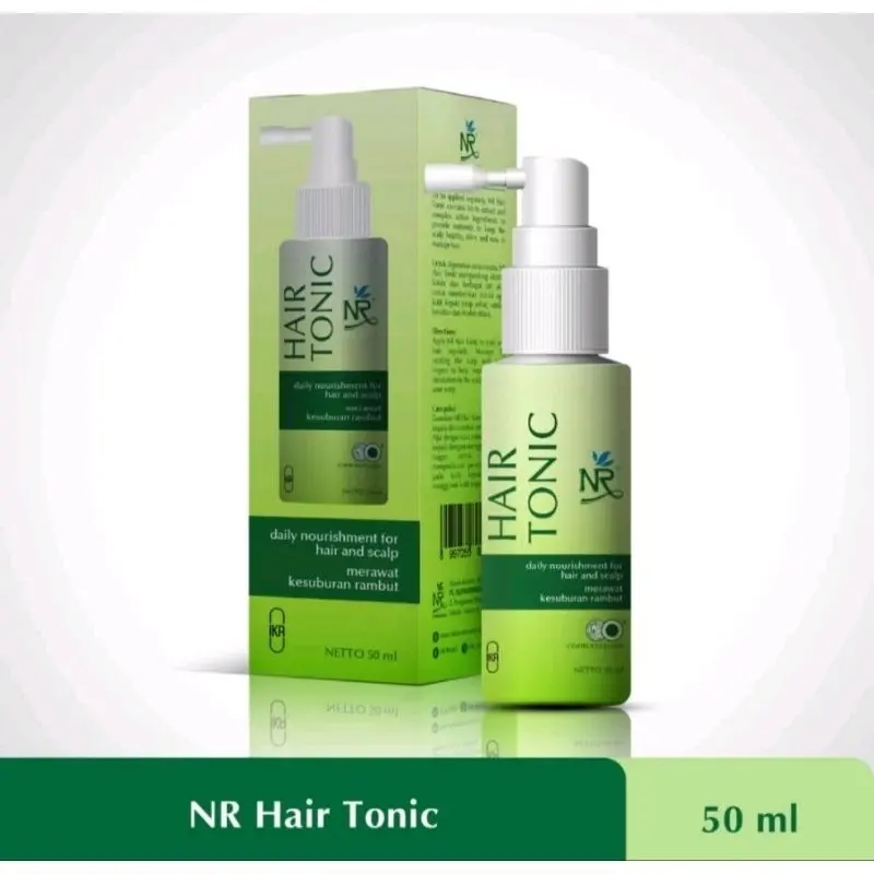NR Green Hair Tonic 50ml - Tonic Rambut Ukuran Travel - Pomade, Shampoo