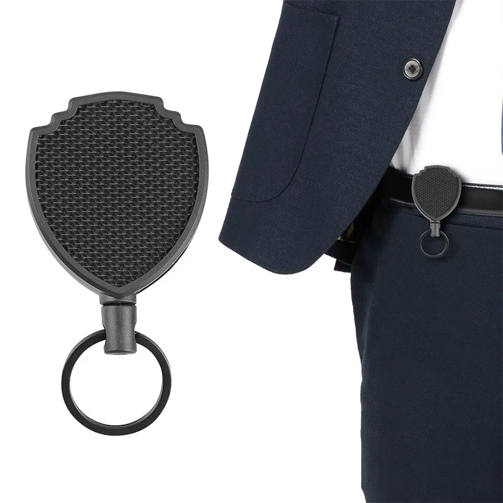 Anti-Lost New Style Business Card Badge Holder Clip Card Holder Clip Name Tag Holder Badge Reel Clip Retractable Keychain Name Card Holder ID Badge Holder