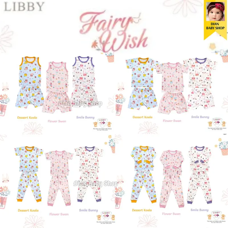 3Setel | TERBARU Setelan Libby Baby Set Pakaian Anak Motif | Size S.M.L.2L.XL.XXL | SNI . Katun 0