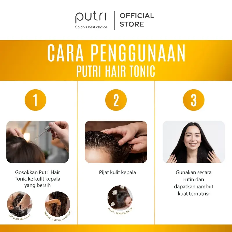 Putri With Nusilk Technology Hair Tonic Ginseng Perawatan Rontok Haircare 5