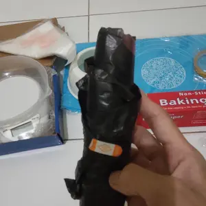 COSY 100pcs Plastik Segitiga Papping Bag Plastik Contong Penghias Kue Kualitas Super Tebal Isi 100 pcs Kitchenware