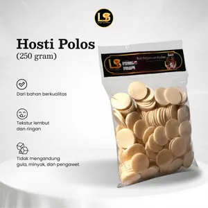 Hosti Polos Last Supper Roti Perjamuan Kudus Gereja Tekstur Lembut Tanpa Gula Pewarna Pengawet Food Grade 250 Gram