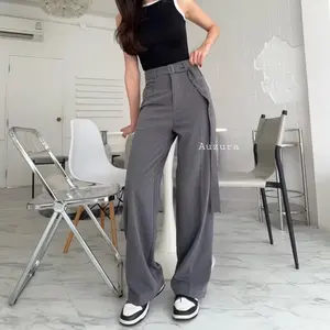 Auzura - Obi Pants - Celana Highwaist Trousers Loose Pants - Celana Kulot Kantor Formal Anti Kusut Casual Auzura - Obi Pants - Celana Highwaist Trousers Loose Pants - Celana Kulot Kantor Formal Anti Kusut Casual