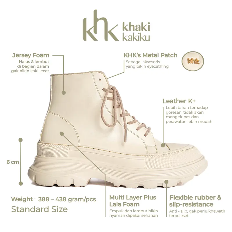 KHK by Khakikakiku Jenna Swizzle Cream Boots 1