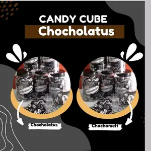 Candy cube chocholatus kemasan pack\isi 60 pcs 200 gr