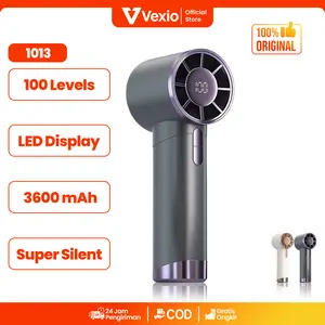VEXIO Kipas Portable Mini 100 Super Speed Bahan Logam Angin Super Kencang LED Display 1013