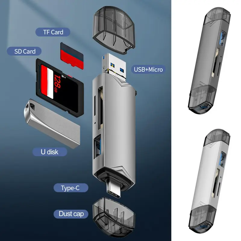 ZXX Card Reader 6in1 Type C USB 3.0 OTG MicroSD - Z61 6