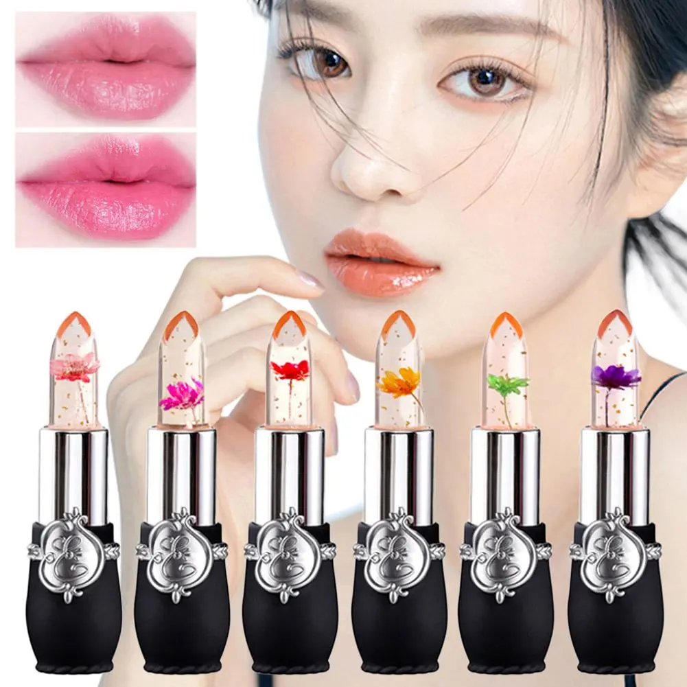 Temperature Color Changing Lipstick Transparent Jelly Lip Moisturizing Lasting Long Lipstick U5V8
