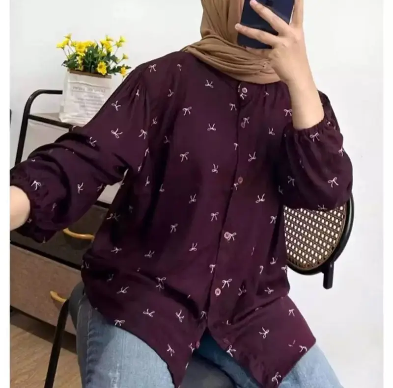 BLOUSE MOTIF PITA KEKINIAAN/ATASAN KEMEJA FORMAL DAN ELEGN/INSPIRASI BLOUSE KERJA DAN KEKAMPUS/OOTD KEMEJA PITA ALA SELEBGRAM/BLOUSE PITA KEMEJA LENGAN PANJANG/KEMEJA WANITA KEKINIAAN DAN TERMURAH/BLOUSE PITA VIRAL WANITA REMAJA/OOTD ACARA FORMAL WANITA/C 0